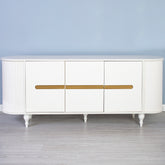 Consola TV PABLO cu RIFLAJE , Alb 190X45X80 CM